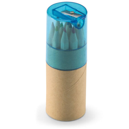 12 crayons de couleur en tube papier recyclé
