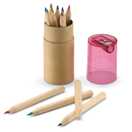 12 crayons de couleur en tube papier recyclé – vue 2