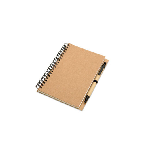 Carnet spirale A6 papier recyclé avec stylo inclus – vue 2
