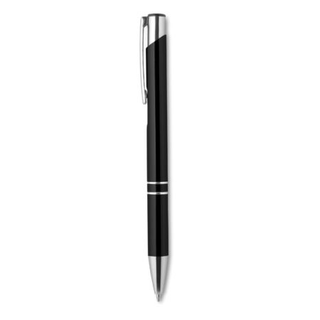 Stylo-poussoir aluminium recyclé encre noire
