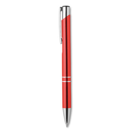 Stylo-poussoir aluminium recyclé encre noire – vue 2