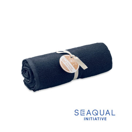 Serviette jacquard SEAQUAL® 70x140cm motif tissé