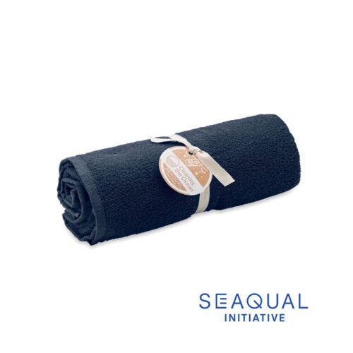 Serviette jacquard SEAQUAL® 70x140cm motif tissé