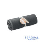 Serviette jacquard SEAQUAL® 70x140cm motif tissé – Image 2