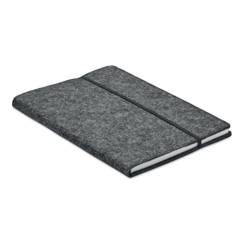Carnet A5 couverture feutre RPET bouteilles recyclées