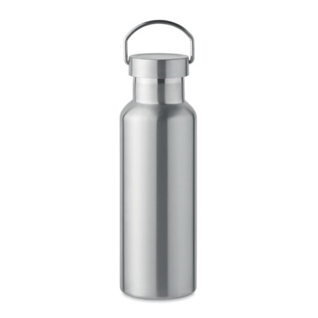 Gourde Isotherme en Acier Inoxydable avec Couvercle à Poignée - 500 ml