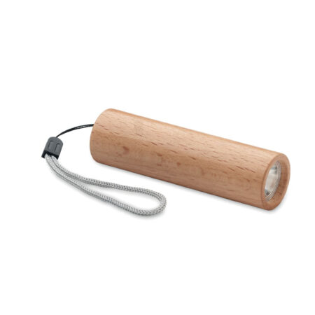 Torche LED rechargeable en bois naturel