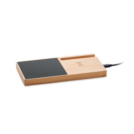 Chargeur sans fil & chauffe-mug 2 en 1 en bambou