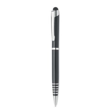Stylo bille aluminium recyclé avec stylet tactile