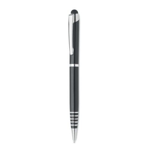 Stylo bille aluminium recyclé avec stylet tactile