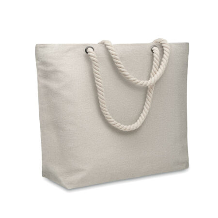 Sac de plage shopping en coton recyclé grand format – vue 2