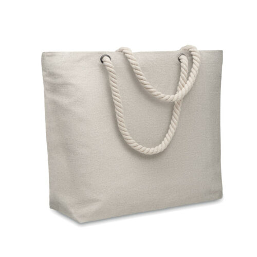 Sac de plage shopping en coton recyclé grand format – vue 2