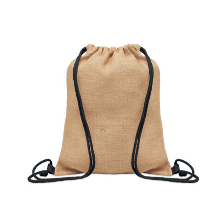 Sac à cordon en jute naturel