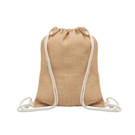 Sac à cordon en jute naturel – vue 2