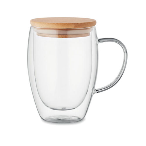 Mug verre double paroi transparent 350ml