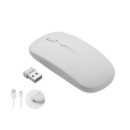 Souris optique sans fil ergonomique ABS recyclé – vue 2