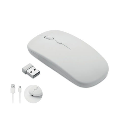 Souris optique sans fil ergonomique ABS recyclé – vue 2