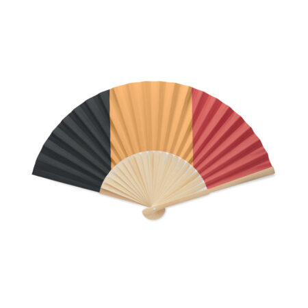 Éventail décoratif motif drapeau en bambou – vue 2