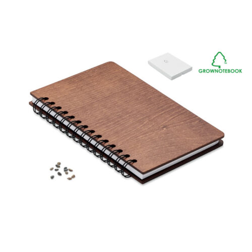Carnet A5 GROWBOOK™ bois boîte cadeau
