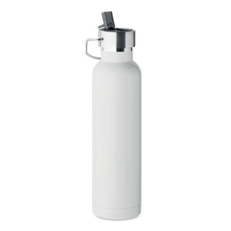 Bouteille isotherme inox recyclé 500ml avec paille – vue 2