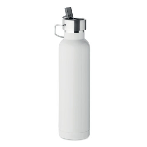 Bouteille isotherme inox recyclé 500ml avec paille – vue 2