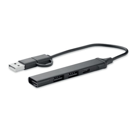 Hub USB à 4 ports en aluminium recyclé