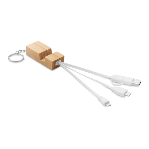 Porte-clés support bambou naturel 19,5cm
