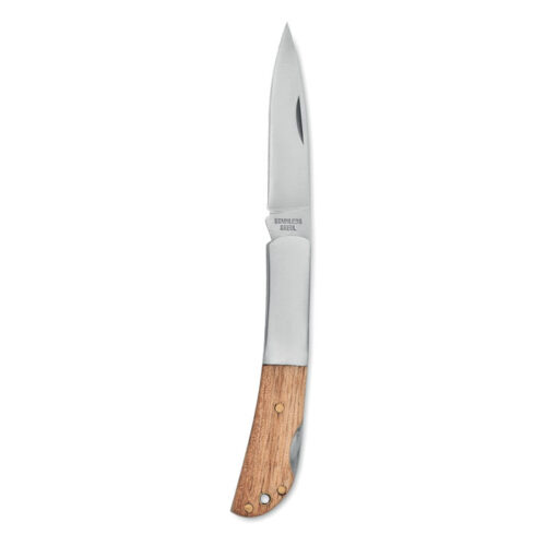 Couteau pliable inox manche acacia