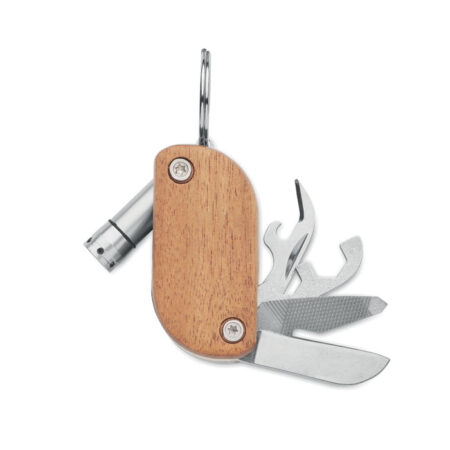 Couteau de poche multi-outils manche bois