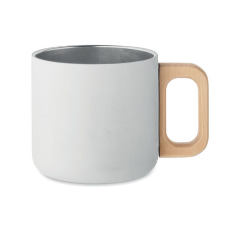 Mug à anse double paroi 350ml inox recyclé – vue 2