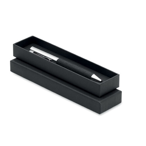 Stylo bille twist inox recyclé + coffret