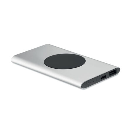 Batterie externe plate 5000mAh 15W aluminium recyclé – vue 2
