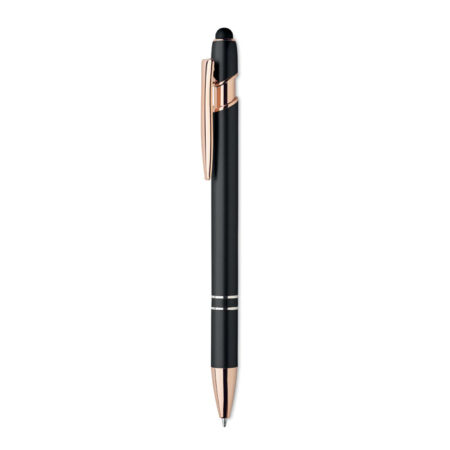 Stylo corps aluminium recyclé grip caoutchouc