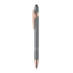 Stylo corps aluminium recyclé grip caoutchouc – vue 4