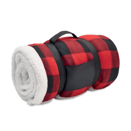 Plaid polaire sherpa double face RPET 120cm