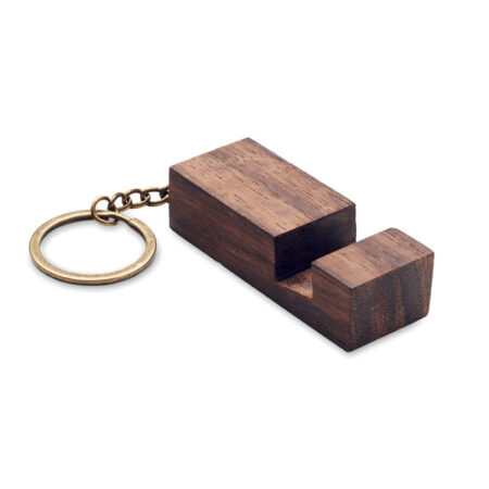Porte-clés support téléphone bois