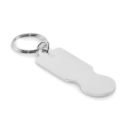 Porte-clés jeton aluminium recyclé – vue 2