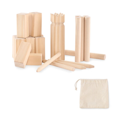 Jeu de lancer en bois de pin naturel