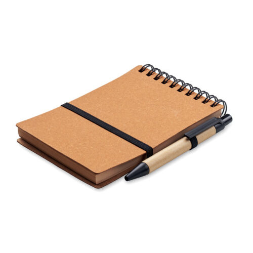 Carnet PU papier recyclé format poche