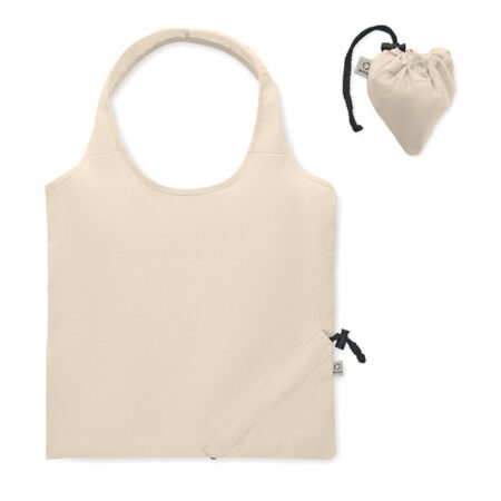 Sac pliable coton recyclé & RPET avec pochette