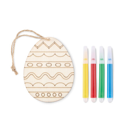 Kit peinture œuf en bois naturel