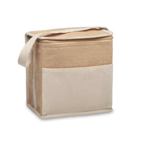 Sac isotherme jute et toile naturelle 3L