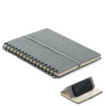 Cahier A5 papier recyclé avec support téléphone intégré – vue 3
