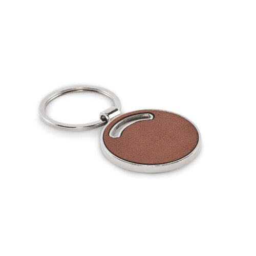 Porte-clés métal recyclé forme ronde Ø42mm