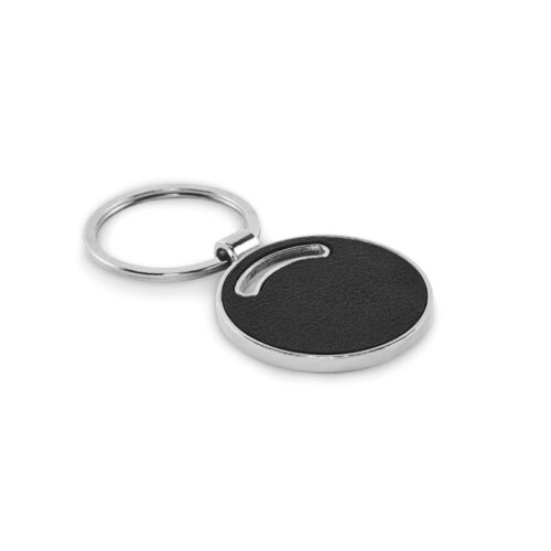 Porte-clés métal recyclé forme ronde Ø42mm – vue 2