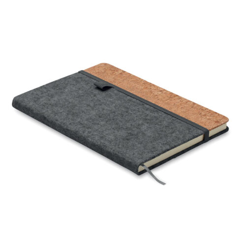 Carnet A5 couverture liège & RPET recyclé – vue 2