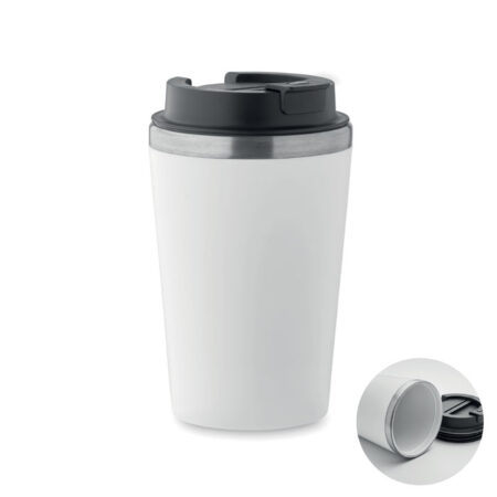 Mug double paroi inox 350ml style céramique – vue 2