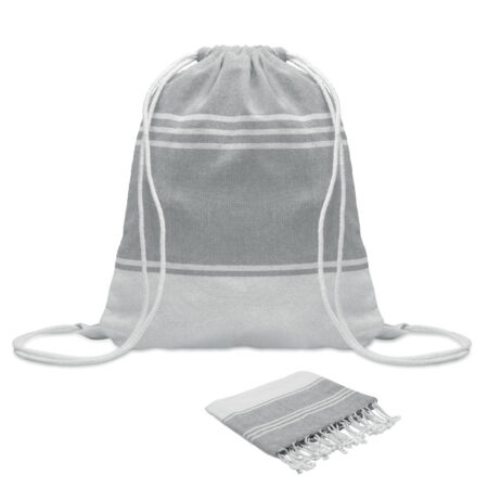 Coffret fouta + sac assorti en coton recyclé 160cm – vue 2