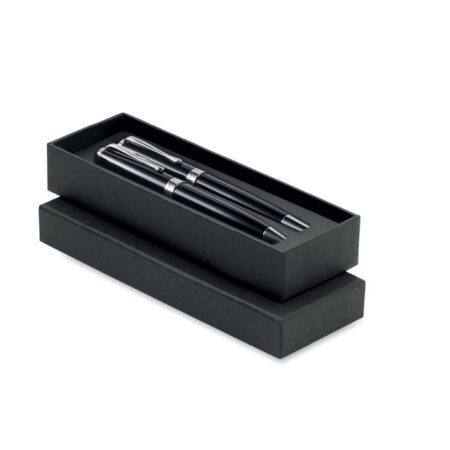 Set stylo bille + roller en papier recyclé