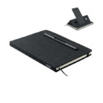 Cahier A5 avec support téléphone intégré – papier recyclé